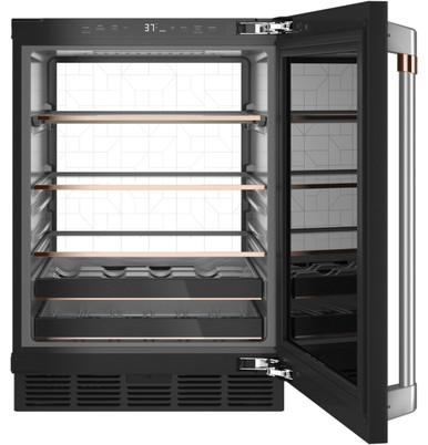 Cafe CAFÉ™ ENERGY STAR® 126-Can or 14-Bottle Beverage Center in Matte Black size 34.125 H x 23.75 W x 26 D | CCP06BP3PD1