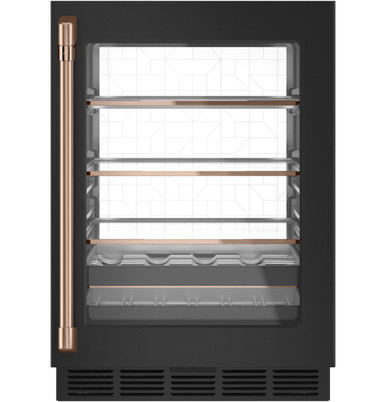 Cafe CAFÉ™ ENERGY STAR® 126-Can or 14-Bottle Beverage Center in Matte Black size 34.125 H x 23.75 W x 26 D | CCP06BP3PD1