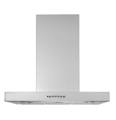 Cafe 30” Designer Wall Mount Range Hood w/ Dimmable LED Lighting in Stainless Steel size 28.5 H x 30 W x 20 D | UVW8301SLSS