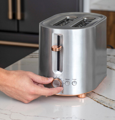 Cafe CAFÉ™ Express Finish Toaster in Stainless Steel size 8 H x 7 W x 12.28 D | C9TMA2S2PS3