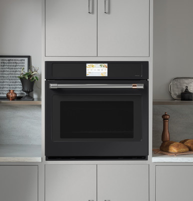 Cafe CAFÉ™ Professional Series 30" Smart Built-In Convection Single Wall Oven in Matte Black size 28.625 H x 29.75 W x 26.75 D | CTS90DP3ND1