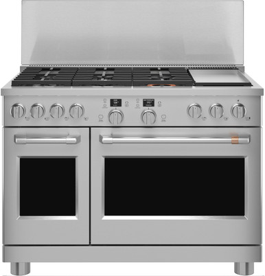 Cafe CAFÉ™ 48" Smart Dual-Fuel Commercial-Style Range with 6 Burners and Griddle (Natural Gas) in Stainless Steel C2Y486P2TS1