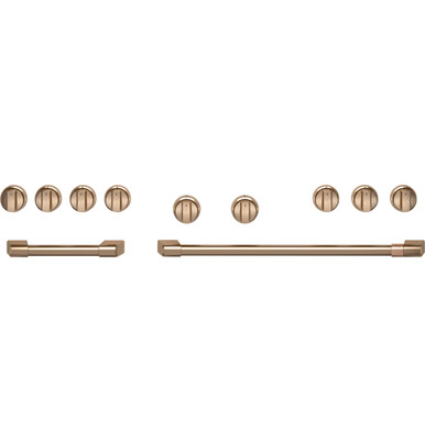 Cafe CAFÉ™ 48” Brushed Bronze Handle & Knob Set for Pro Range and Rangetop | CXPR8HKPTBZ