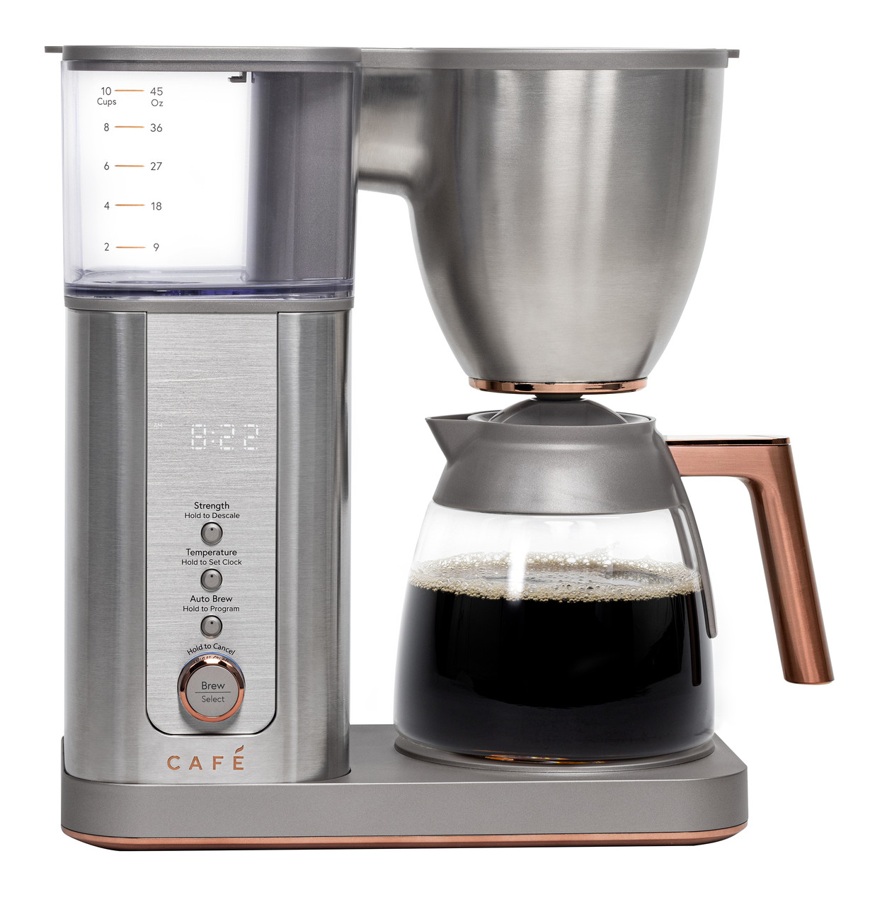 Cafe CAFÉ™ Specialty Drip Coffee Maker with Glass Carafe in Stainless Steel size 14 H x 7.3 W x 12.5 D | C7CDABS2RS3