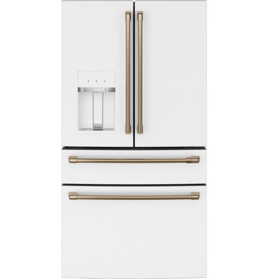 Café CXE22DP4PW2 CAFÉ™ ENERGY STAR 22.3 Cu. Ft. Smart Counter-Depth 4-Door French-Door Refrigerator - CXE22DP4PW2