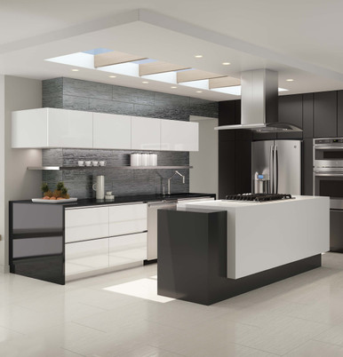 Cafe 36" Island-Mount Chimney Range Hood in Stainless Steel size 3.125 H x 35.875 W x 27.625 D | UVI7361SWSS