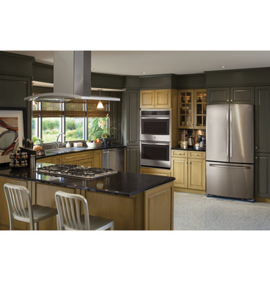 Cafe 36" Island-Mount Chimney Range Hood in Stainless Steel size 3.125 H x 35.875 W x 27.625 D | UVI7361SWSS