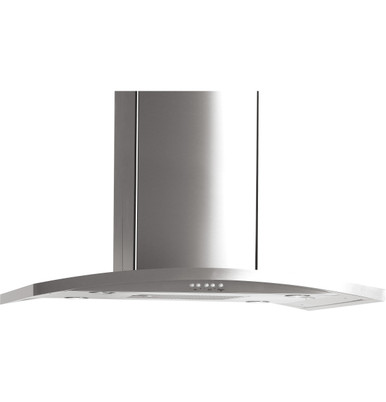 Cafe 36" Island-Mount Chimney Range Hood in Stainless Steel size 3.125 H x 35.875 W x 27.625 D | UVI7361SWSS