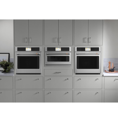 Cafe CAFÉ™ 27" Custom Speed Cook Oven with 120V Advantium® Technology in Stainless Steel size 20.125 H x 26.75 W x 22.75 D | CSB912P2VS1