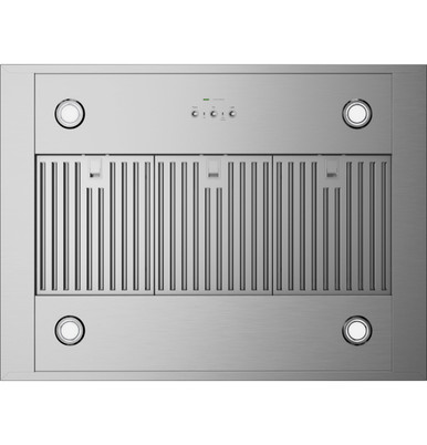 Cafe 36" Designer Island-Mount Chimney Vent Hood with Clean Air Sensors in Stainless Steel size 2.4 H x 36 W x 26.6 D | UVI1036SRSS
