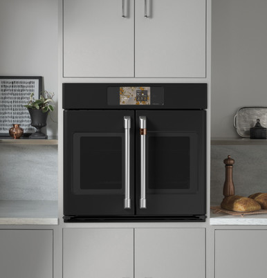 Cafe CAFÉ™ Professional Series 30" Smart Built-In Convection French-Door Single Wall Oven in Matte Black size 28 5/8 H x 29 3/4 W x 26 3/4 D | CTS90FP3ZD1
