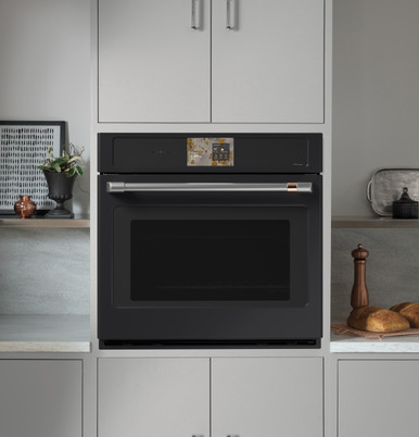 Cafe CAFÉ™ Professional Series 30" Smart Built-In Convection Single Wall Oven in Matte Black size 28 5/8 H x 29 3/4 W x 26 3/4 D | CTS90DP3ZD1