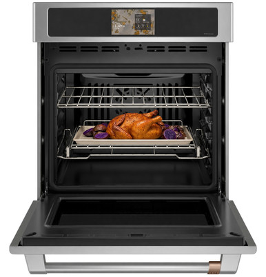 Cafe CAFÉ™ 27" Smart Single Wall Oven with Convection in Stainless Steel size 28 3/4 H x 26 3/4 W x 26 5/8 D | CKS70DP2ZS1