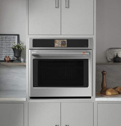 Cafe CAFÉ™ 27" Smart Single Wall Oven with Convection in Stainless Steel size 28 3/4 H x 26 3/4 W x 26 5/8 D | CKS70DP2ZS1