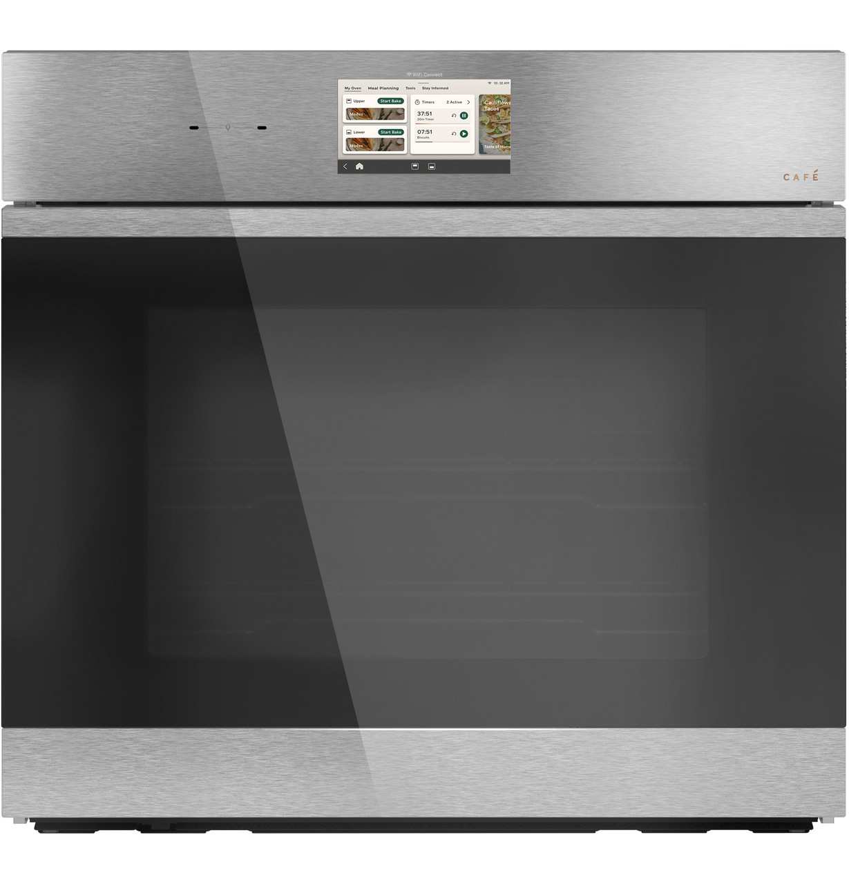 Cafe CAFÉ™ 30" Smart Built-In Convection Single Wall Oven in Platinum Glass size 28 5/8 H x 29 3/4 W x 24 3/4 D | CTS90DM2ZS5