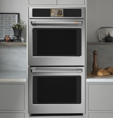 Cafe CAFÉ™ 27" Smart Double Wall Oven with Convection in Stainless Steel size 51 1/8 H x 26 3/4 W x 26 5/8 D | CKD70DP2ZS1