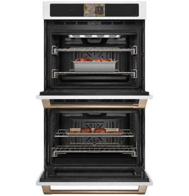 Cafe CAFÉ™ Professional Series 30" Smart Built-In Convection Double Wall Oven in Matte White size 51 1/16 H x 29 3/4 W x 26 3/4 D | CTD90DP4ZW2