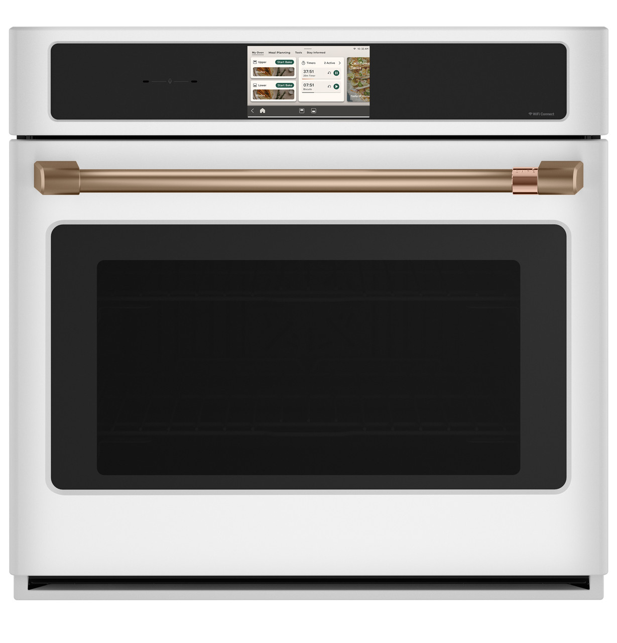 Cafe CAFÉ™ Professional Series 30" Smart Built-In Convection Single Wall Oven in Matte White size 28 5/8 H x 29 3/4 W x 26 3/4 D | CTS90DP4ZW2