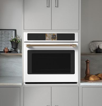 Cafe CAFÉ™ Professional Series 30" Smart Built-In Convection Single Wall Oven in Matte White size 28 5/8 H x 29 3/4 W x 26 3/4 D | CTS90DP4ZW2
