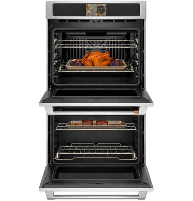 Cafe CAFÉ™ 30" Smart Double Wall Oven with Convection in Stainless Steel size 53 H x 29 3/4 W x 26 3/4 D | CTD70DP2ZS1