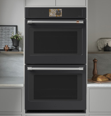 Cafe CAFÉ™ Professional Series 30" Smart Built-In Convection Double Wall Oven in Matte Black size 51 1/16 H x 29 3/4 W x 26 3/4 D | CTD90DP3ZD1