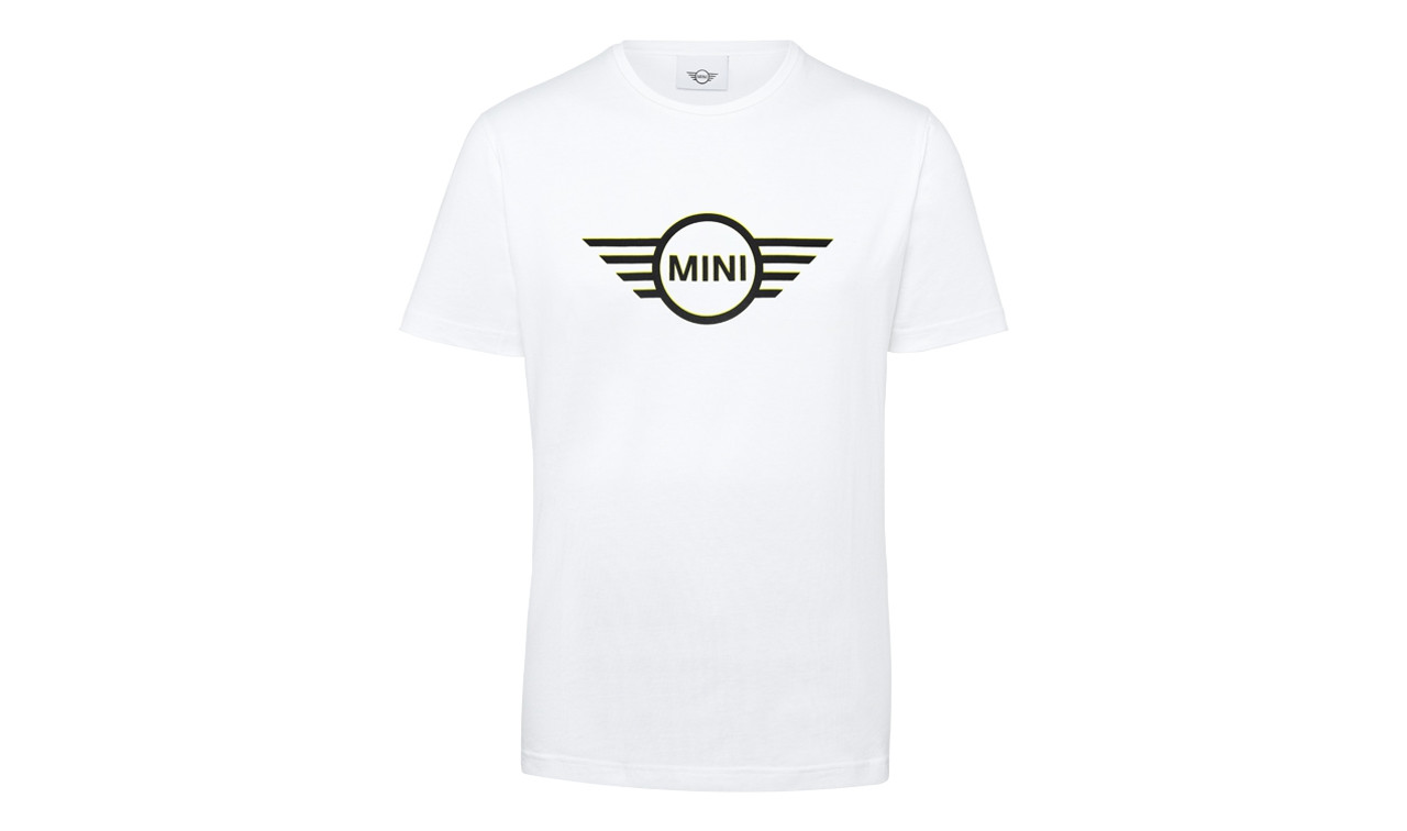 MINI Genuine Mens T Shirt Tee Top Wing Logo Two Tone White Black 80 14 5  A21 603