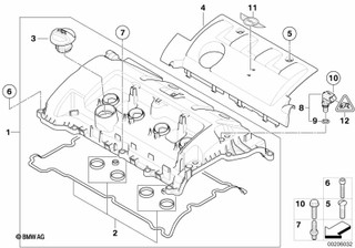 Genuine Oil Filler Neck Sealing Cap 11 12 7 542 116