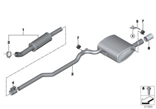 Genuine Chrome Tailpipe Trim Tip Finisher 18 30 8 654 203