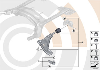 Genuine Suspension Wishbone Repair Kit Left N/S Passenger Side 31 12 2 361 221