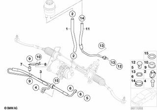 Genuine Hydro Steering Box Oil Pipe Pressure Return Hose Assy 32 41 6 781 786