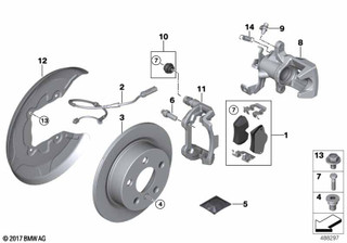 Genuine Right Driver Side OS Offside Brake Caliper Housing 34 21 6 865 656