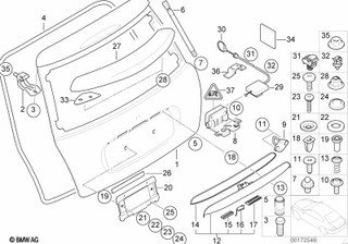 Genuine Rear Trunk Lid Hinge Boot Hatch Tailgate Replacement 41 62 7 037 439