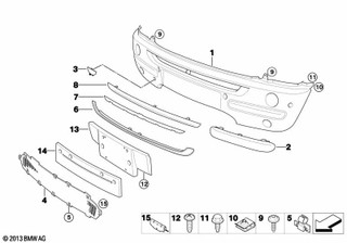 Genuine Front Right Driver Side OS Offside Bumper Strip 51 11 7 112 152