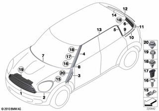 Genuine Left Side Turn Indicator Exterior Trim Silver 51 13 9 804 609