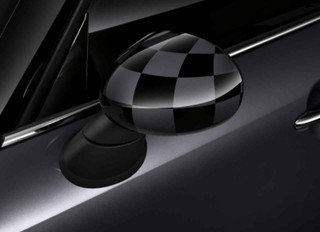 Genuine Left Door Wing Mirror Cover Cap Checkered Black Grey 51 14 2 354 917