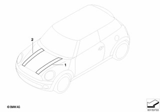 Genuine Left Passenger Side NS Decorative Strips Hampton 51 14 7 277 079