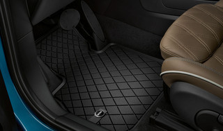 Genuine All Weather Floor Mats Black Design Front Set 51 47 2 354 156