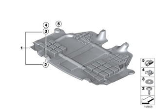 Genuine Engine Underbody Shield Panel Underbonnet Screen Front 51 71 2 755 054