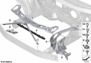 Genuine Front Left Passenger Side NS Headlight Mounting 51 64 7 351 535