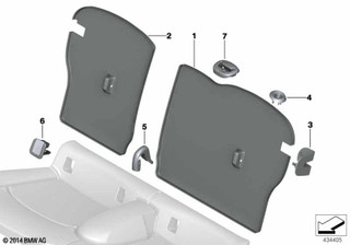Genuine Rear Right Driver Side OS Offside Seat Isofix Cover 52 20 7 382 950