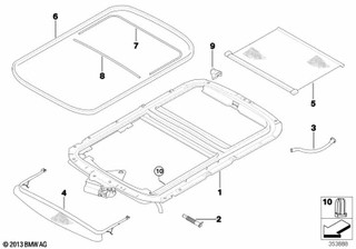 Genuine Smoke Air Rain Wind Slip Stream Deflector Replacement 54 10 7 355 232