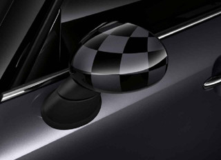 Genuine Clubman Chequered Black/Grey Style Pack - Mirror Covers + Lock Caps