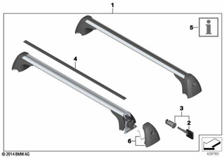 Genuine Railing Carrier Roof Rack Rail Travel Fits J05 82715A50646