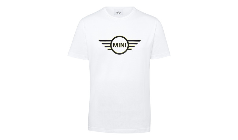 MINI Genuine Mens T Shirt Tee Top Wing Logo Two Tone White Black 80 14 5 A21 603