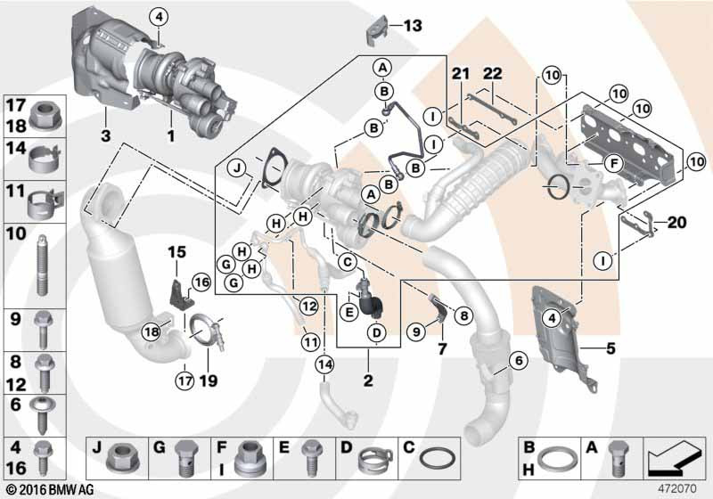 Genuine Exhaust Turbocharger Heat Resistant Plate Replacement 11 65 7 634 747