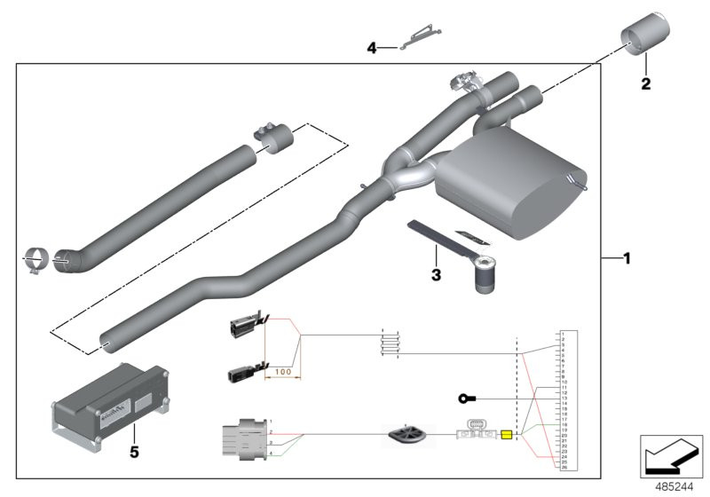 Genuine JCW Exhaust Attachment Mount Receiver Unit 18 30 2 445 902