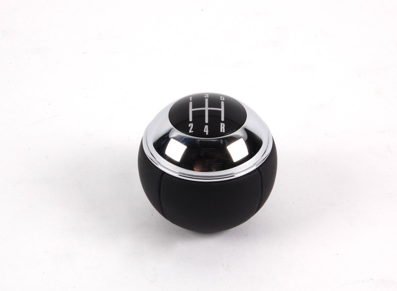 Genuine Gear Shift Stick Knob Leather+Chrome 5-Speed 25 11 7 530 769