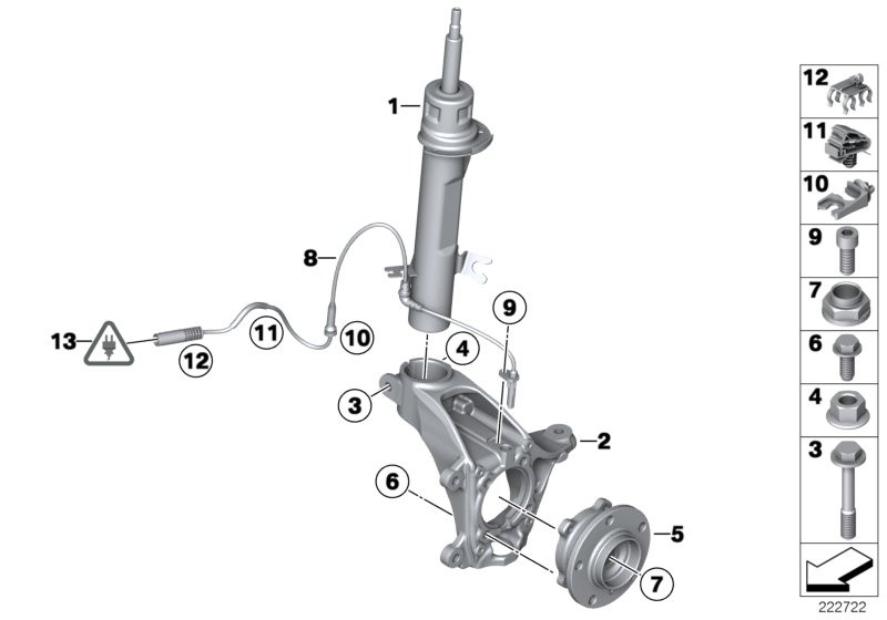 Genuine Suspension Control Arm Wheel Hub With Bearing 31 20 9 813 211