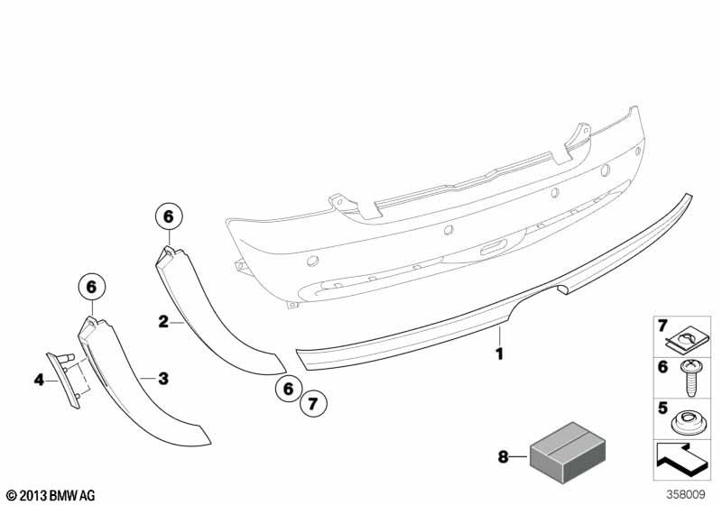 Genuine Rear Right Driver Side OS Offside Spoiler Black 51 12 1 479 093