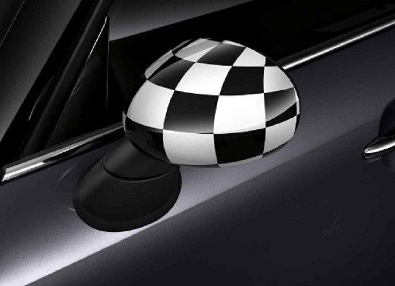 Genuine Right Door Wing Mirror Cover Cap Checkered Black White 51 16 2 409 450